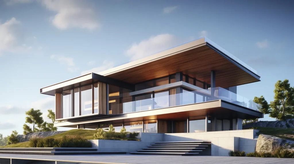 3d House Model With Modern Architecture 1024x574