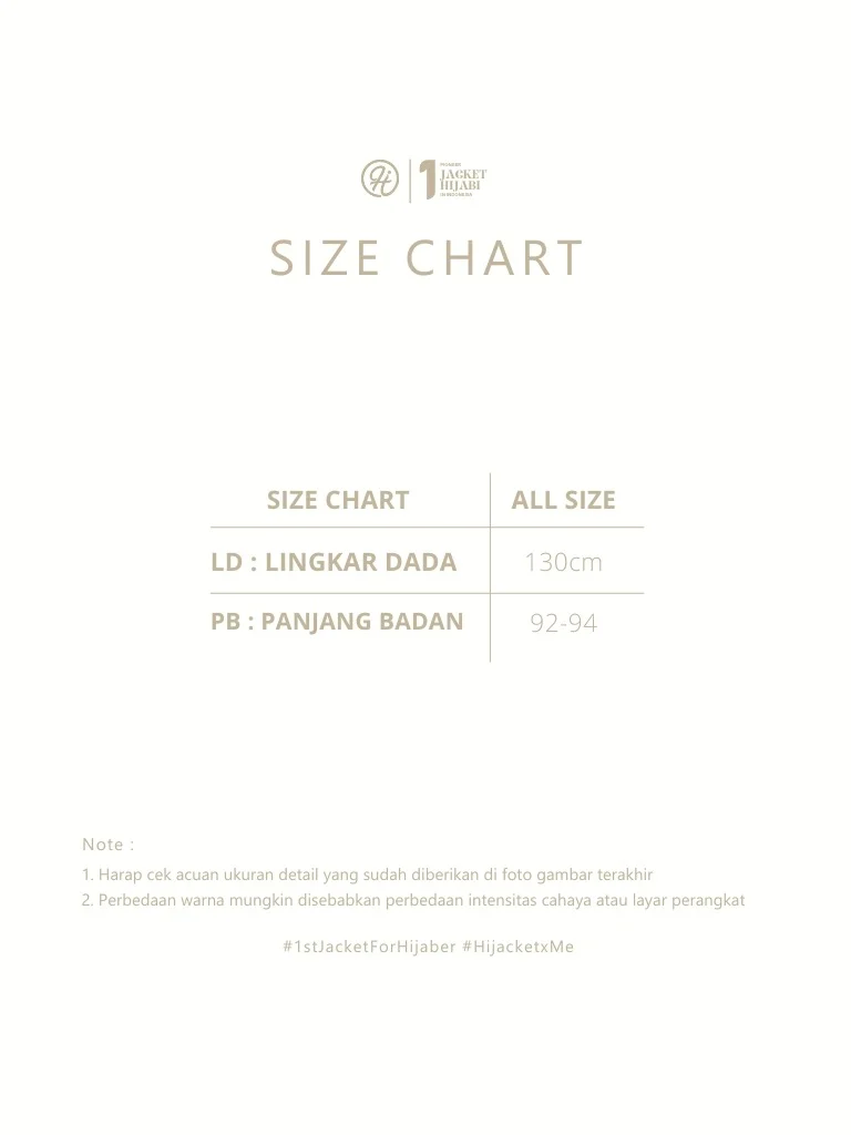 Hijacket Khadijah_size Tabel Ukuran Hijacket Indonesia